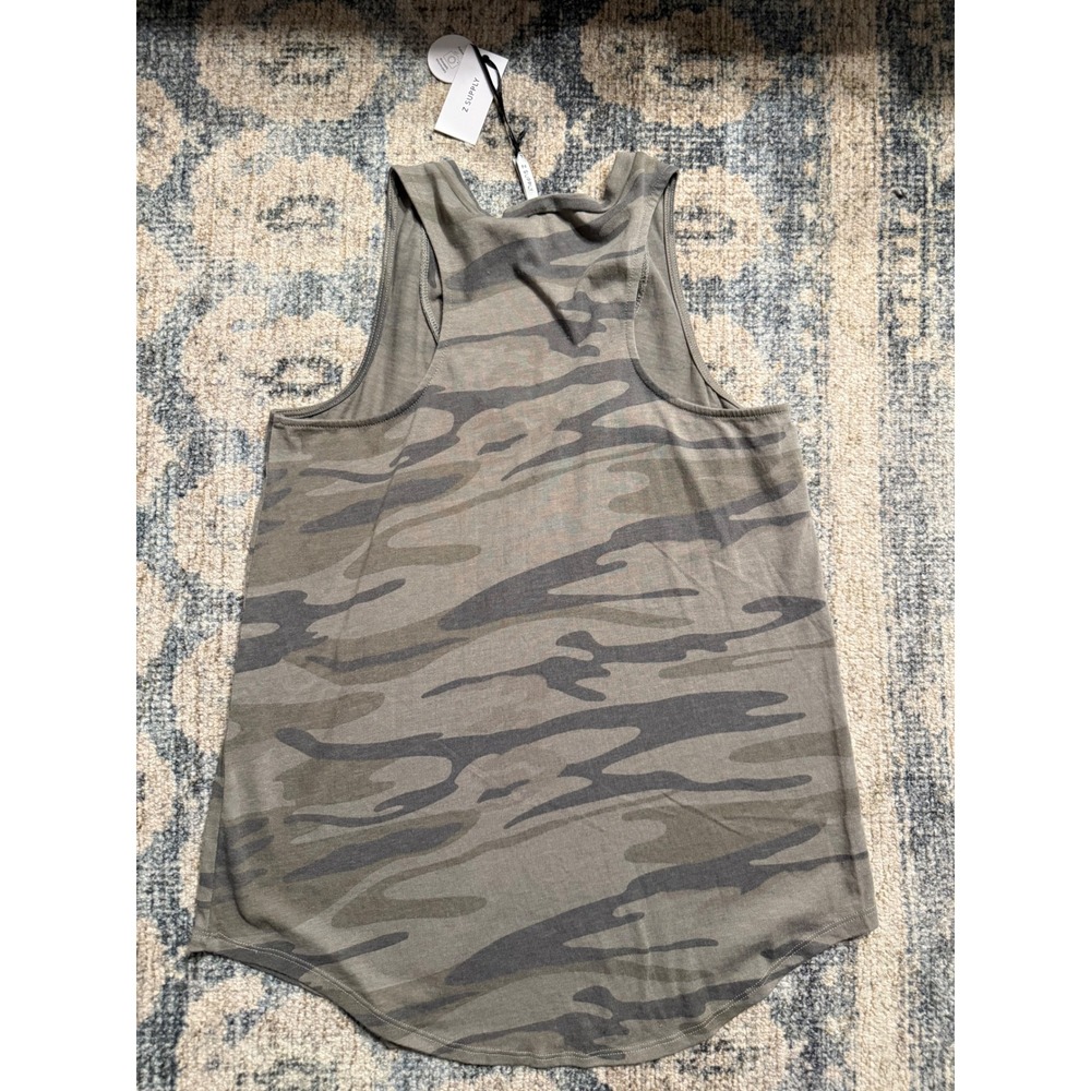 Z SUPPLY The Camo Pocket Racer Tank Top Large NWT - Picture 4 of 4